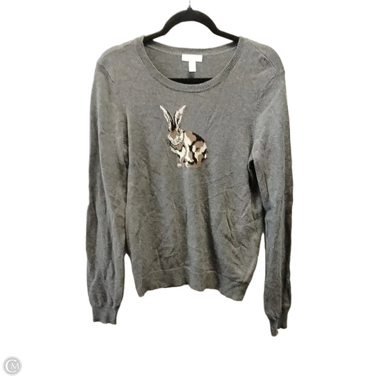 Sweater By Charter Club In Grey, Size: M