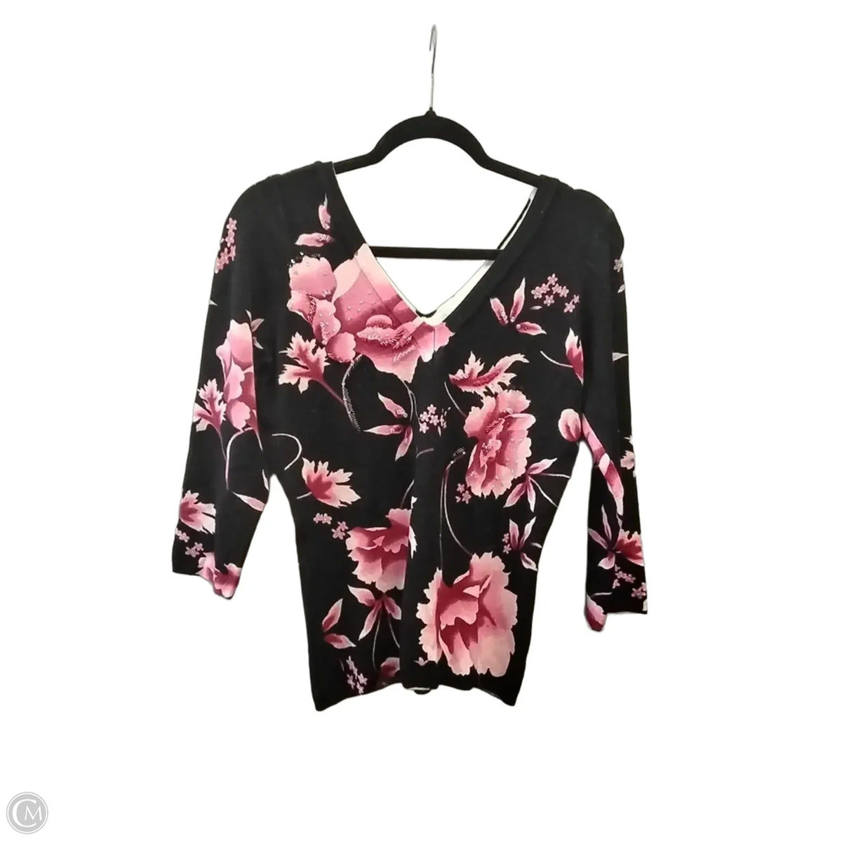 Top Long Sleeve By Cache In Black, Size: M