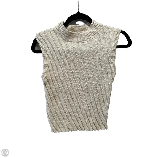 Sweater Short Sleeve By Mng In Beige, Size: S