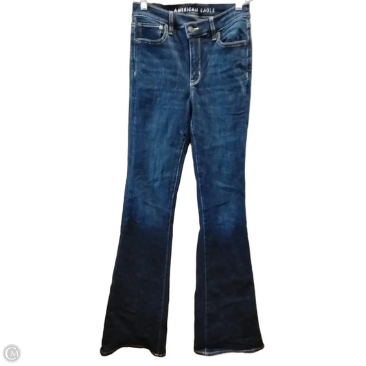 Jeans Flared By American Eagle In Blue Denim, Size: 2