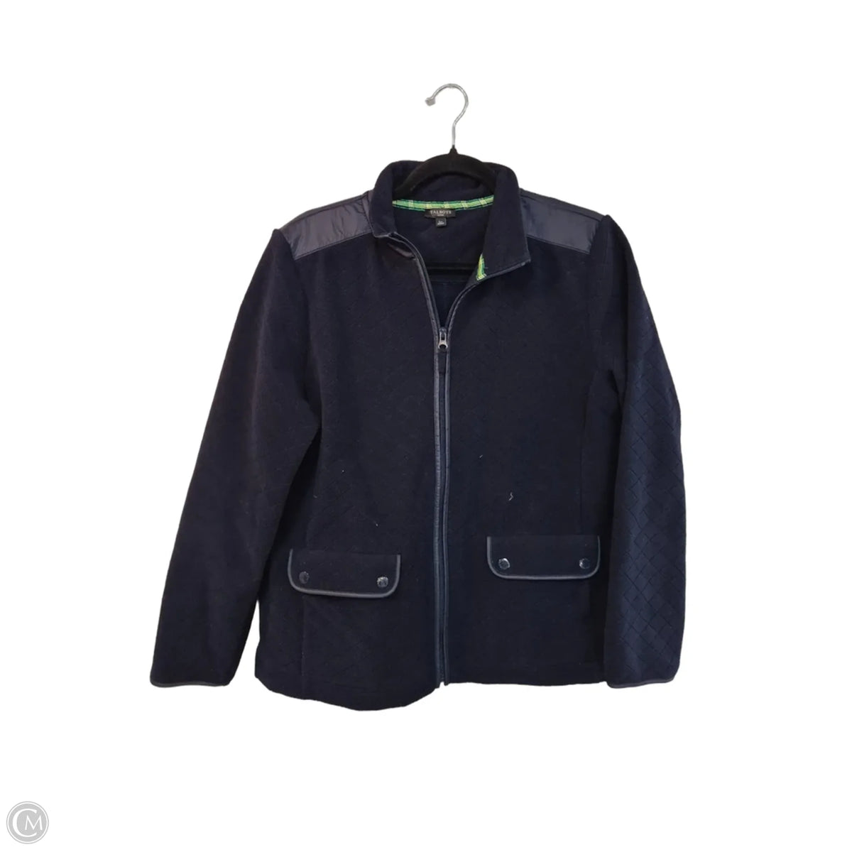Jacket Fleece By Talbots In Blue, Size: L