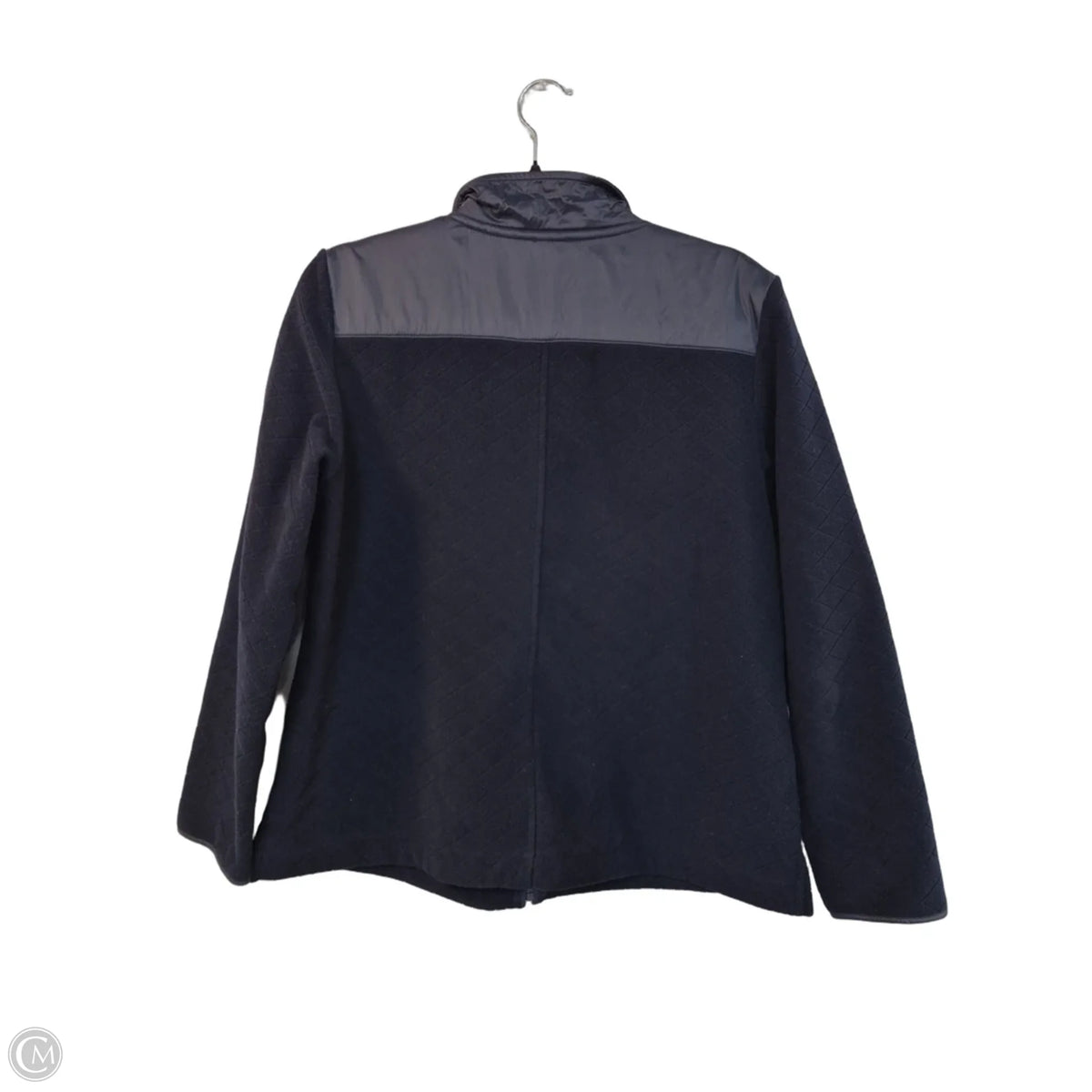 Jacket Fleece By Talbots In Blue, Size: L