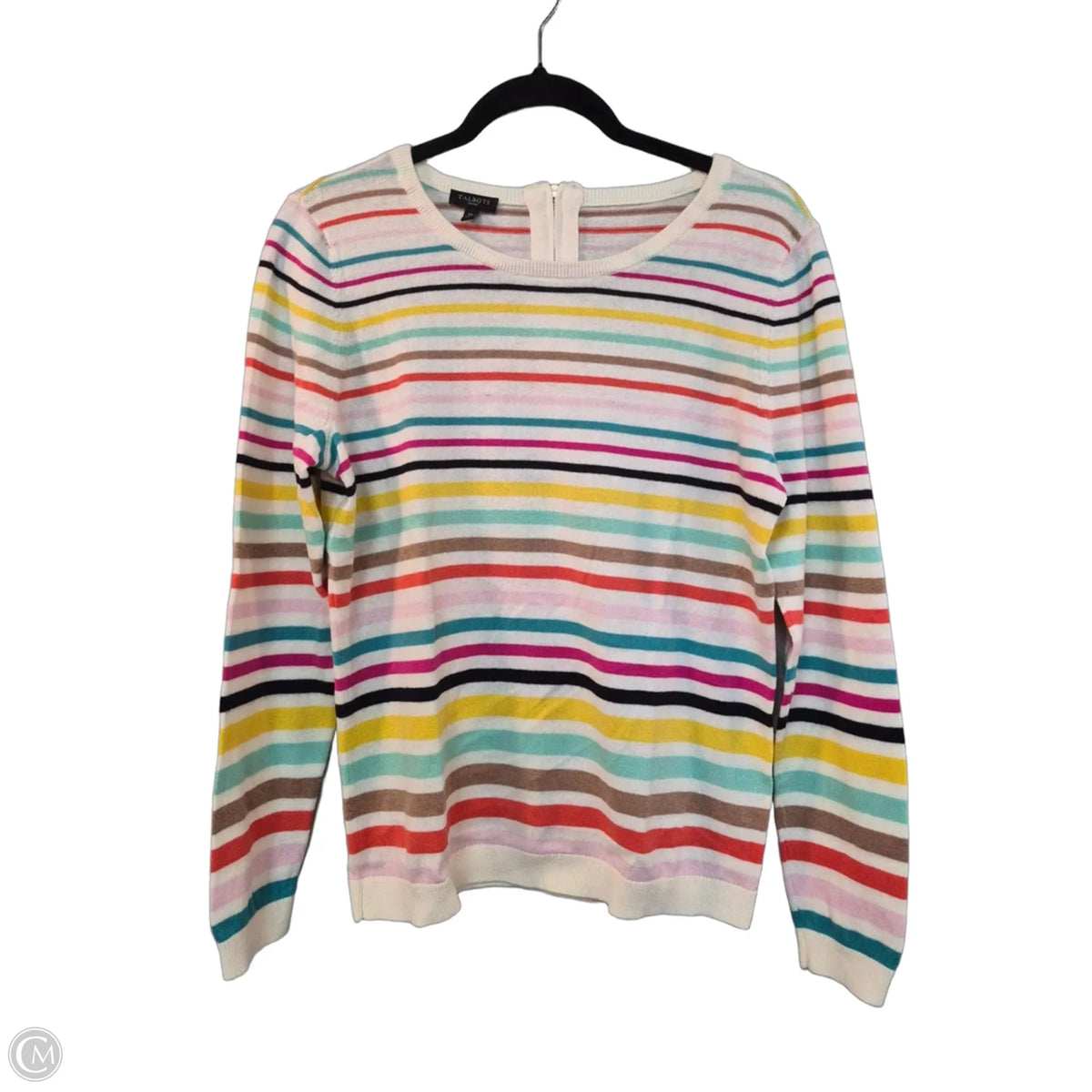 Sweater By Talbots In Striped Pattern, Size: Mp