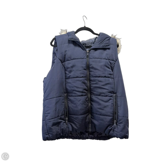 Vest Puffer & Quilted By Liz Claiborne In Blue, Size: 2x