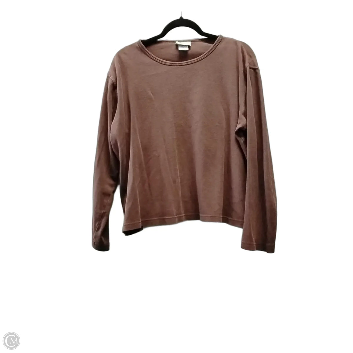 Top Short Sleeve Basic By Clothes Mentor In Brown, Size: 1x
