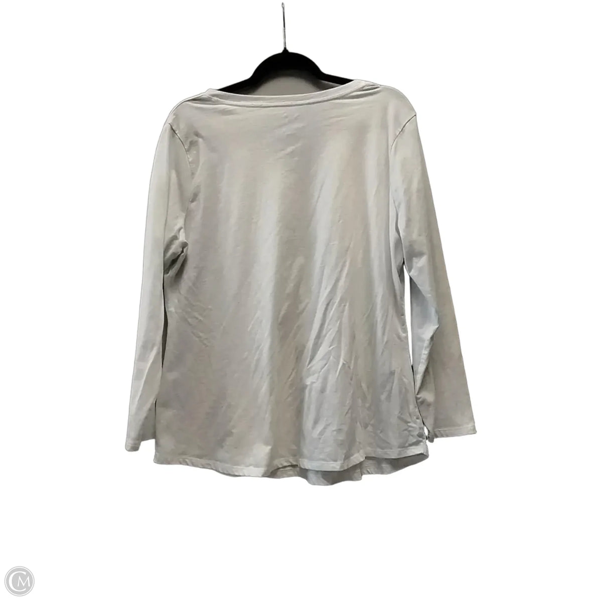 Top Long Sleeve Basic By Faded Glory In White, Size: 1x