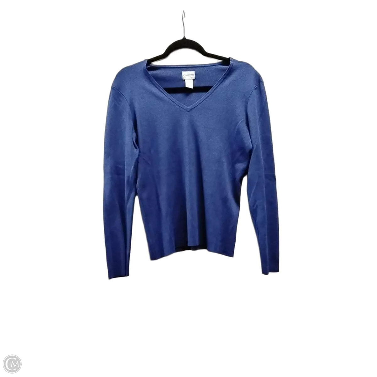 Top Long Sleeve Basic By Chicos In Blue, Size: M