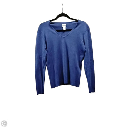 Top Long Sleeve Basic By Chicos In Blue, Size: M