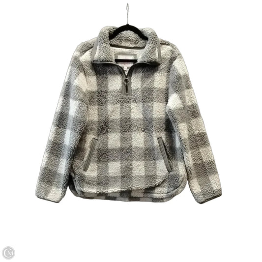 Jacket Faux Fur & Sherpa By Clothes Mentor In Plaid Pattern, Size: M