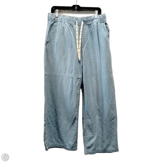 Pants Wide Leg By Nine West In Blue Denim, Size: L