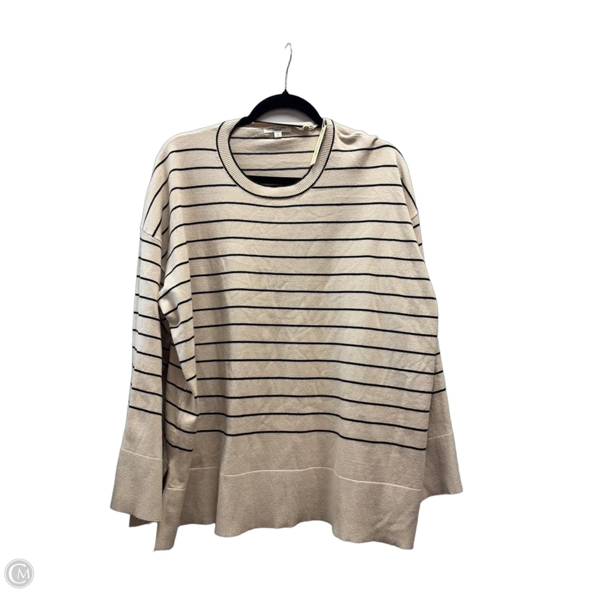 Sweater By Max Studio In Striped Pattern, Size: L