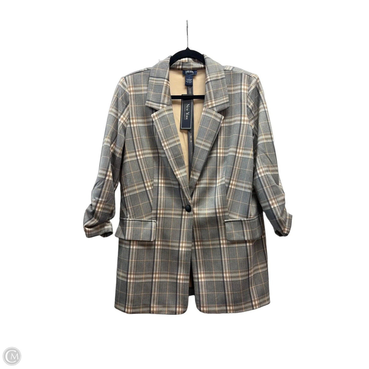 Blazer By New York And Co In Plaid Pattern, Size: L