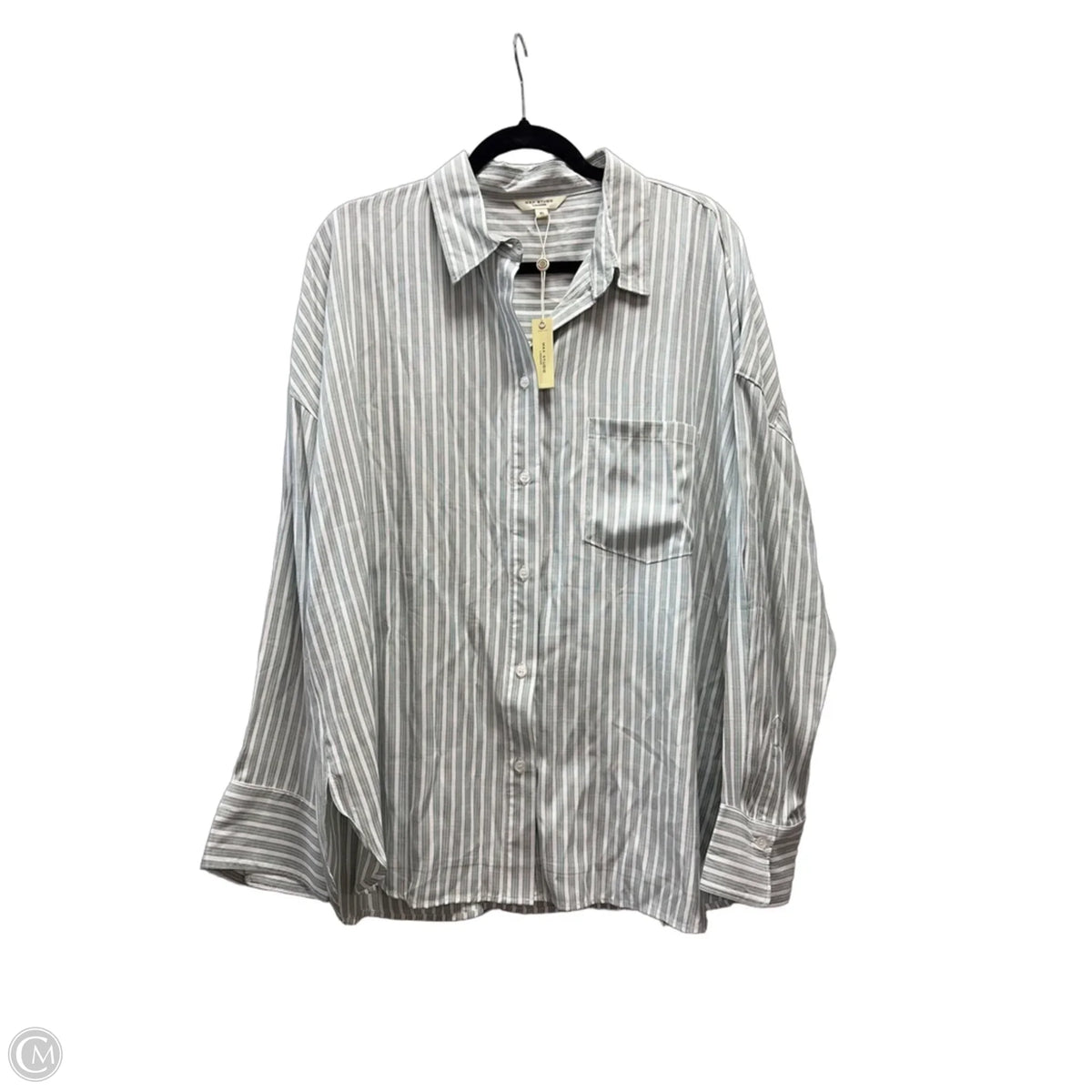 Top Long Sleeve By Max Studio In Striped Pattern, Size: Xl