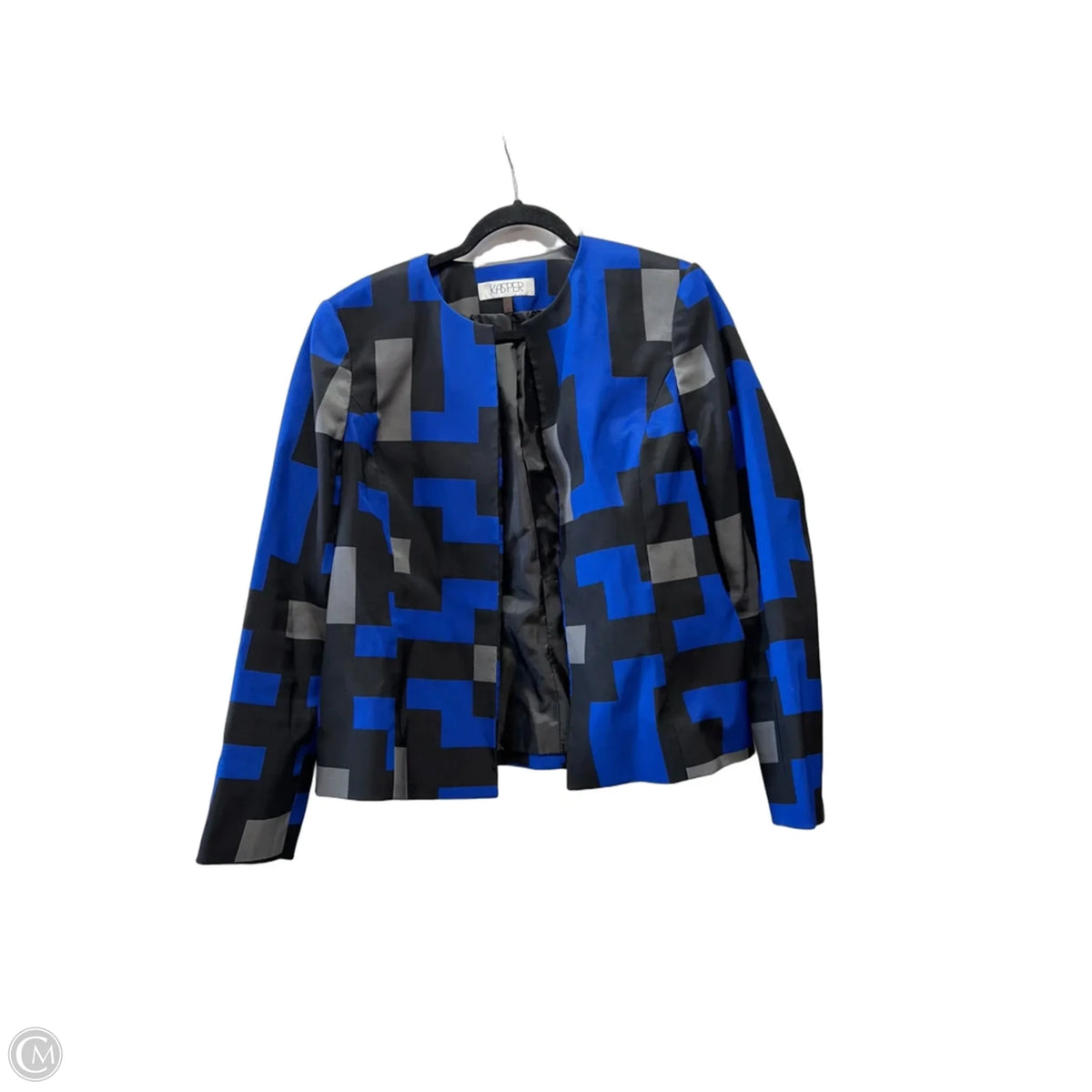 Blazer By Kasper In Black & Blue, Size: L