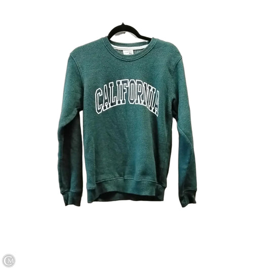 Sweatshirt Crewneck By Clothes Mentor In Green, Size: S
