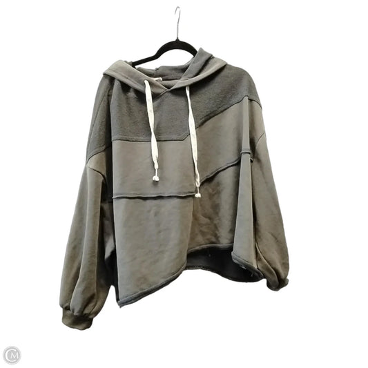 Sweatshirt Hoodie By Pol In Green, Size: L