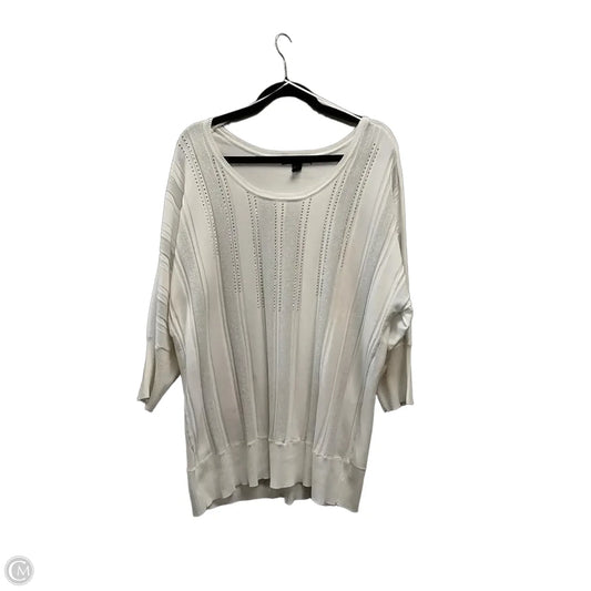 Top Long Sleeve By A Love Story In White, Size: 2x