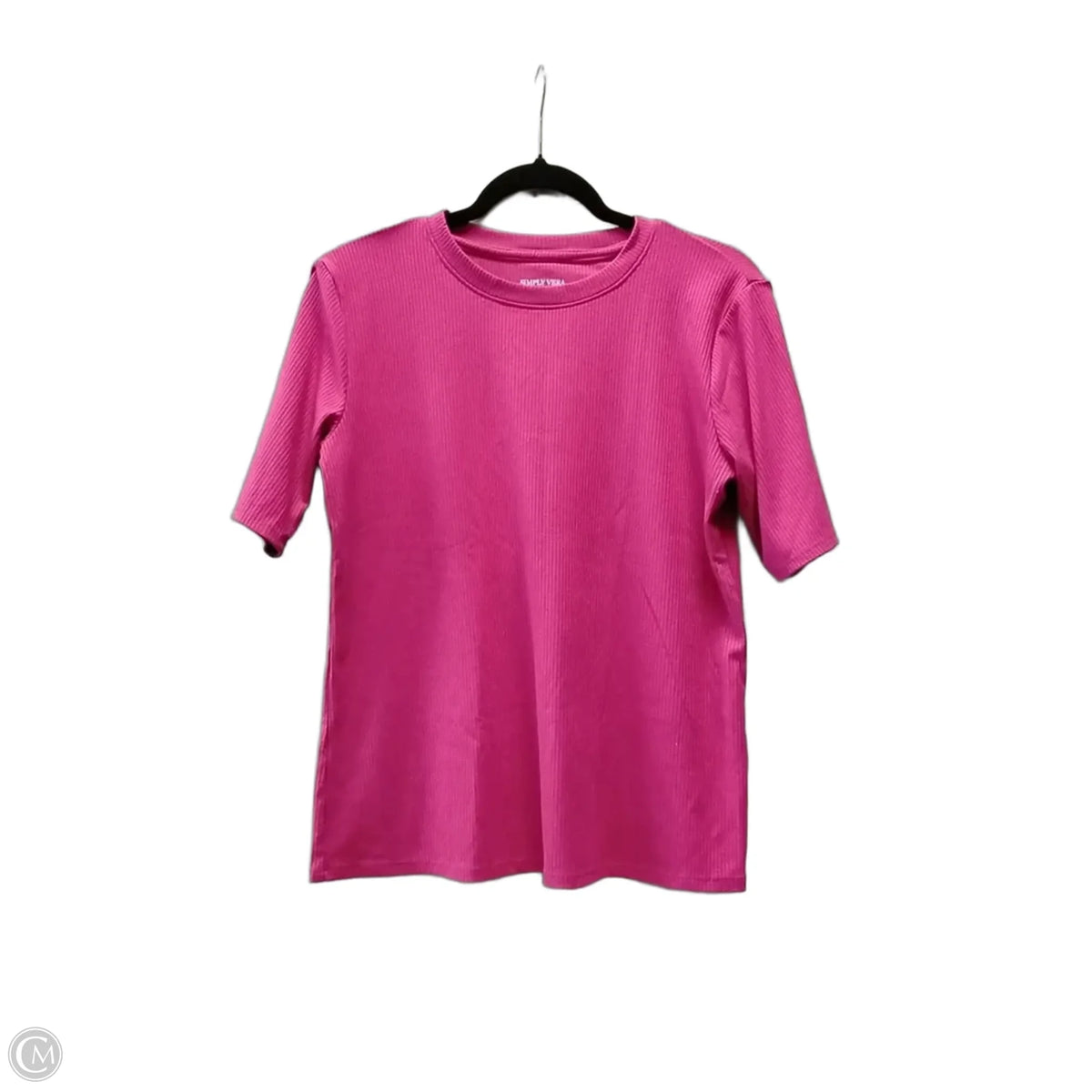 Top Short Sleeve Basic By Simply Vera In Pink, Size: L