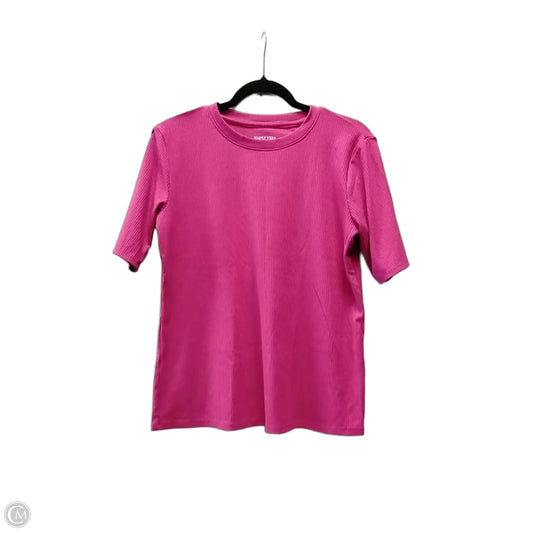Top Short Sleeve Basic By Simply Vera In Pink, Size: L
