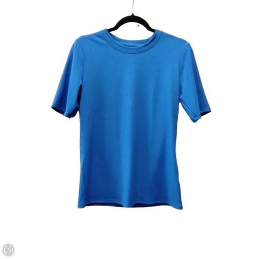 Top Short Sleeve Basic By Simply Vera In Blue, Size: M