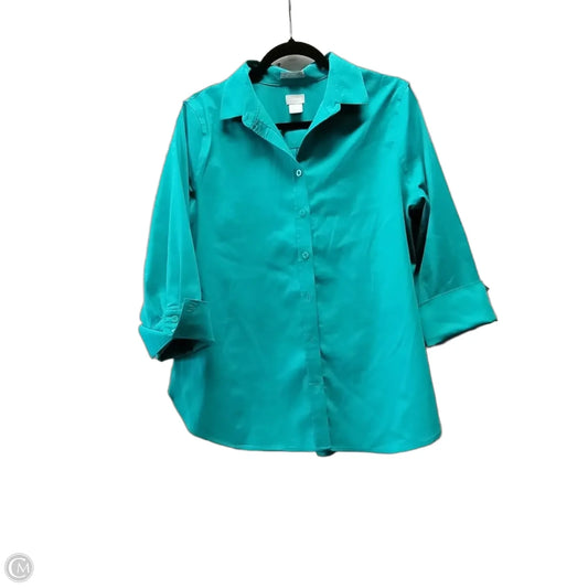 Top Long Sleeve By Chicos In Blue, Size: M