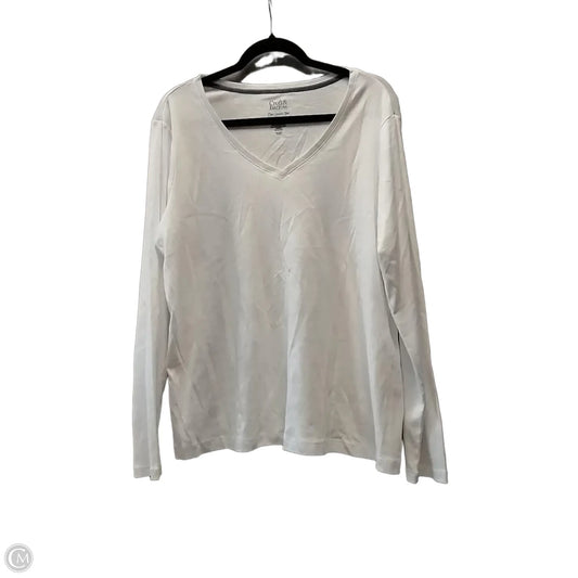 Top Long Sleeve By Croft And Barrow In White, Size: Xxl