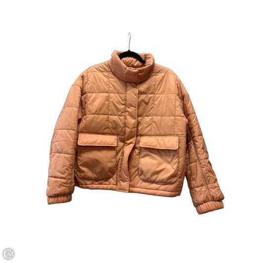 Coat Puffer & Quilted By Natural Reflections In Orange, Size: S