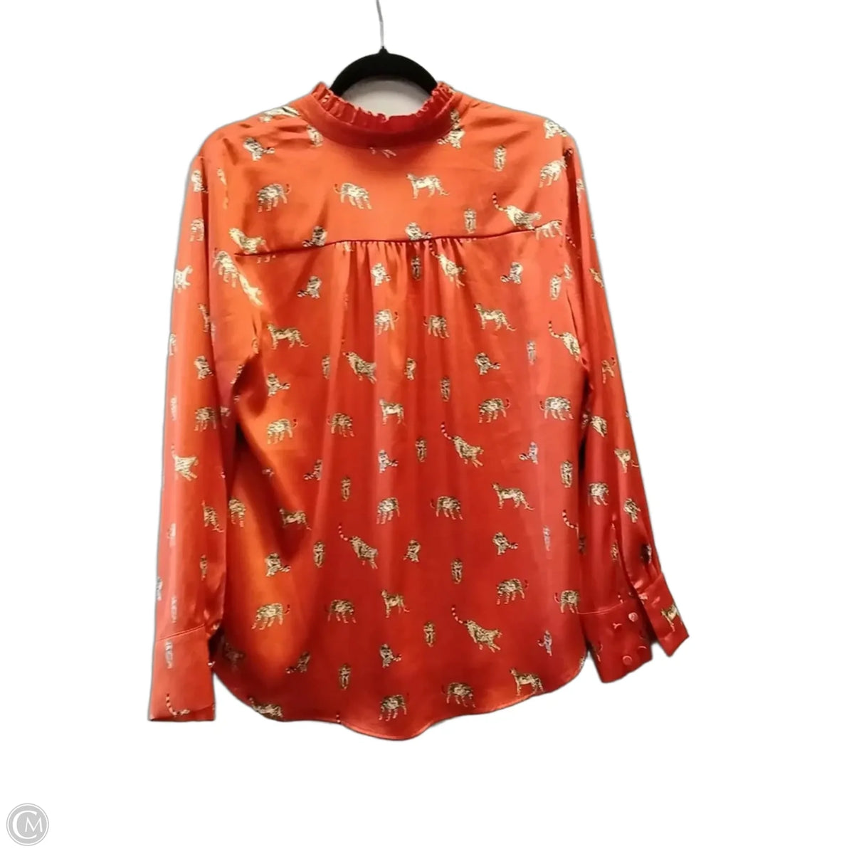 Blouse Long Sleeve By Chicos In Orange, Size: M