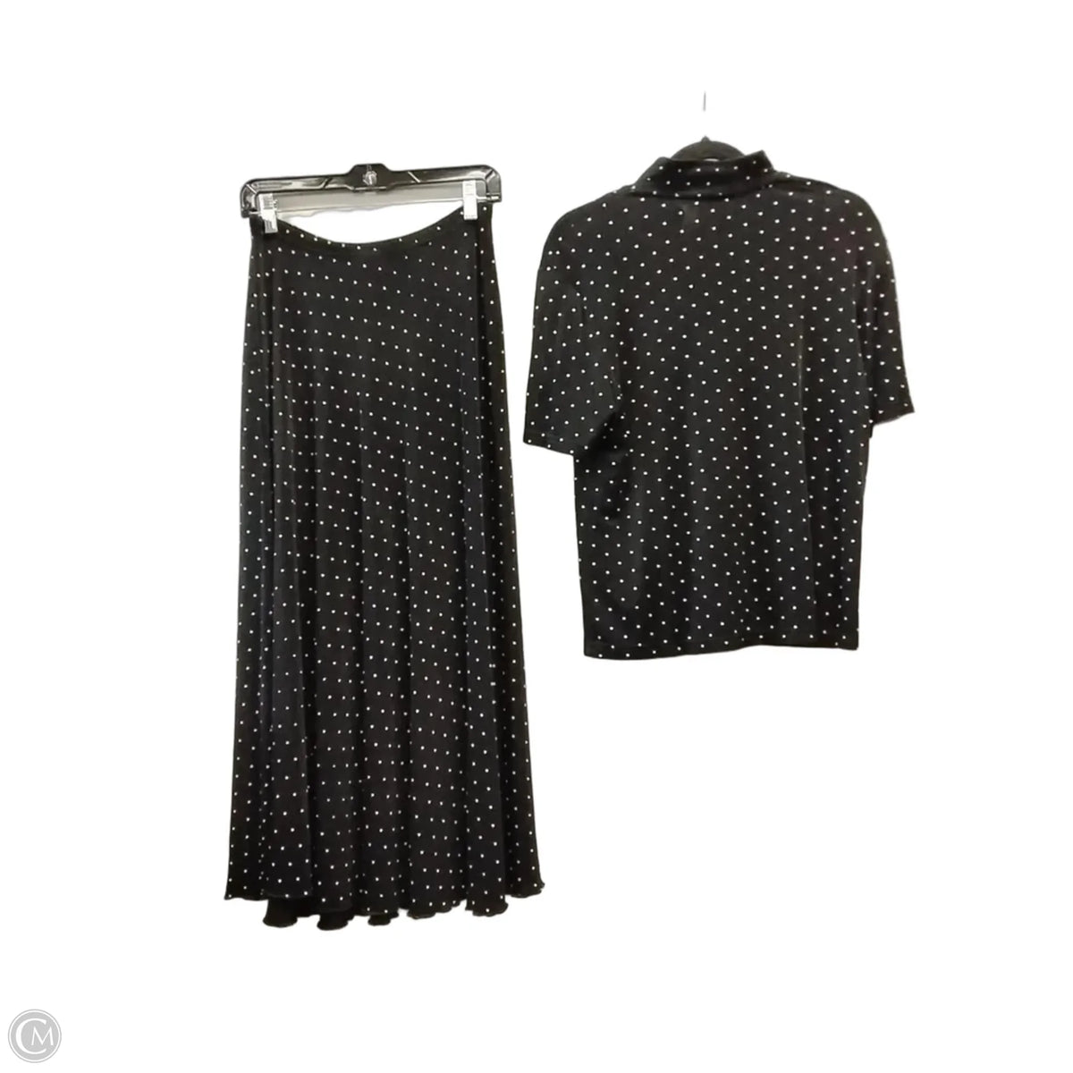 Skirt Set 2pc By Norm Thompson In Polkadot Pattern, Size: M