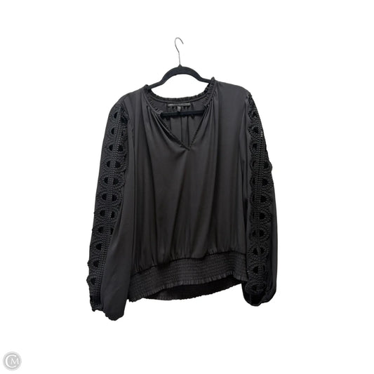 Blouse Long Sleeve By White House Black Market In Black, Size: Xl