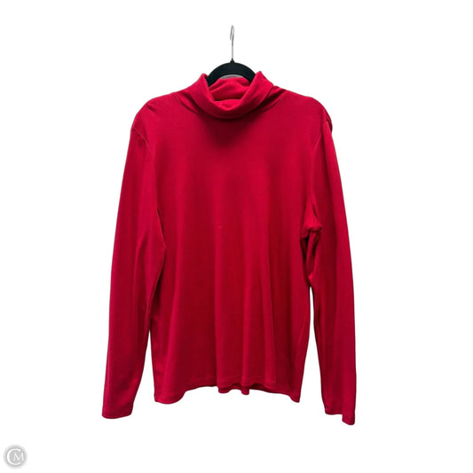 Top Long Sleeve By Charter Club In Red, Size: Xl