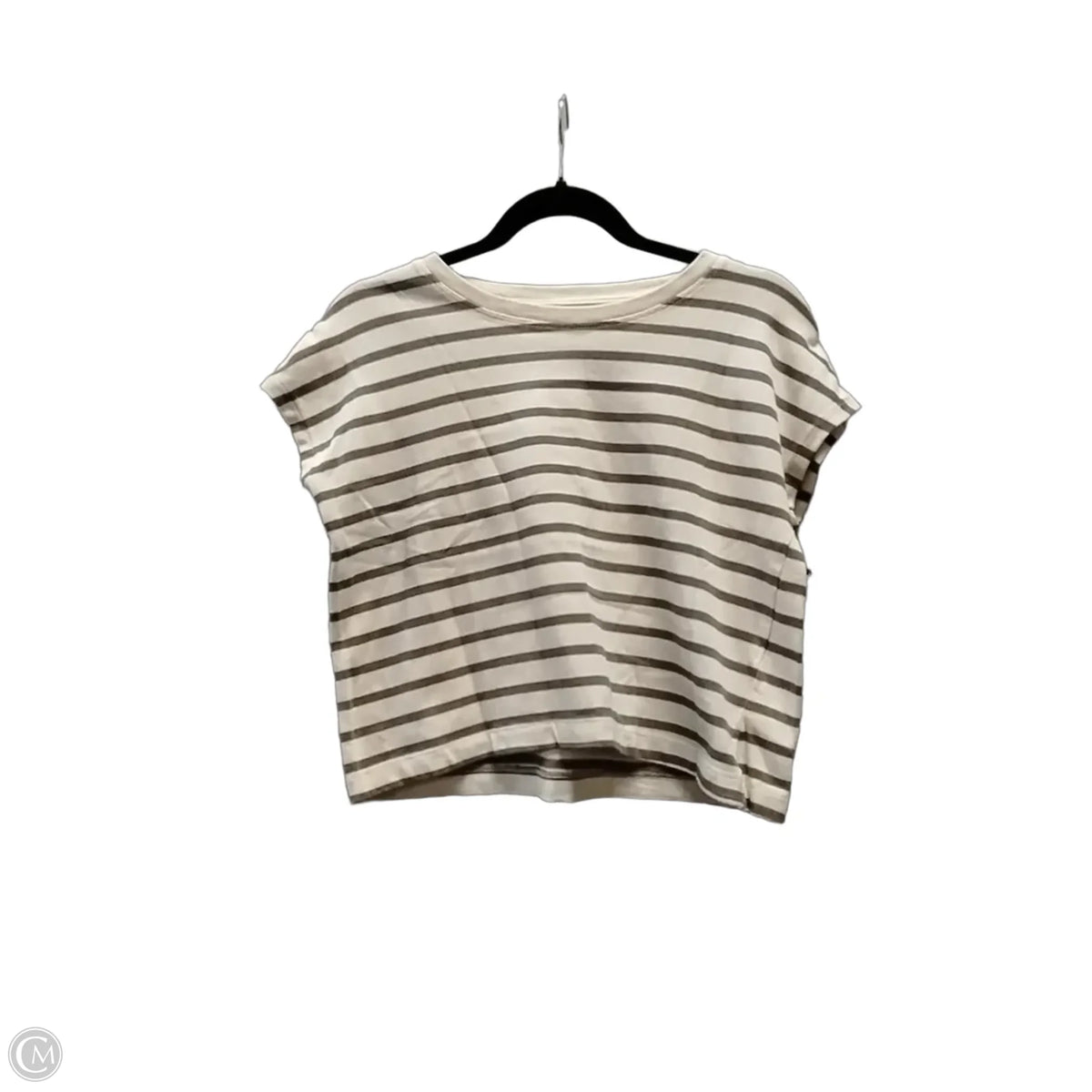 Top Short Sleeve By Martha Stewart In Striped Pattern, Size: S