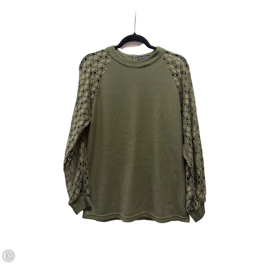 Top Long Sleeve By Miholl In Green, Size: L