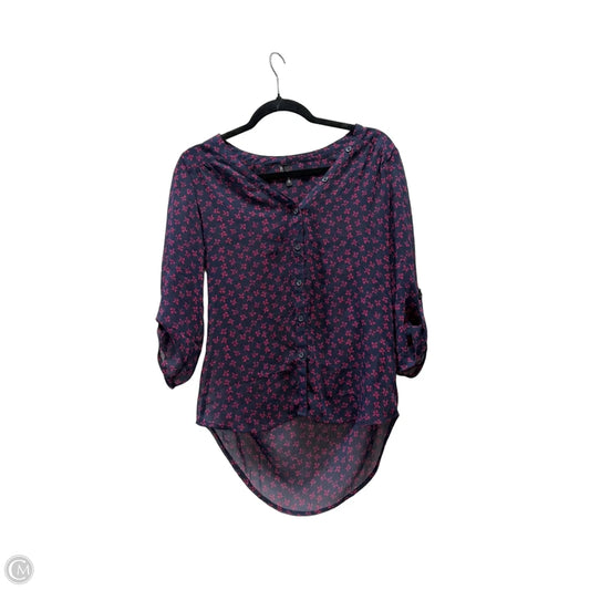 Blouse Long Sleeve By Maurices In Blue, Size: Xs