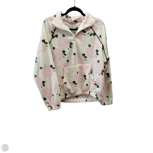 Sweatshirt Hoodie By Clothes Mentor In Floral Print, Size: L