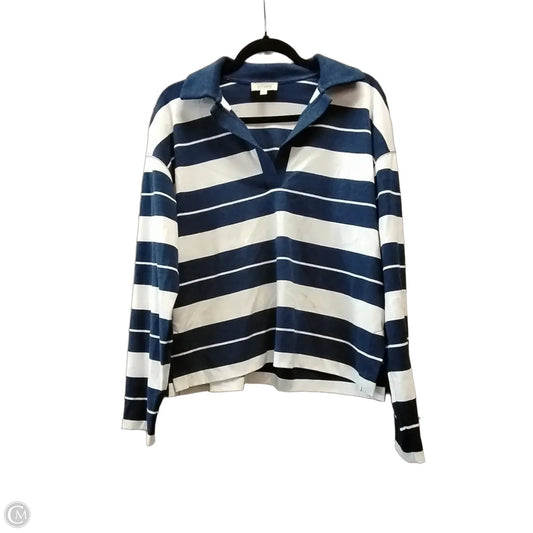 Sweatshirt Collar By Haven In Striped Pattern, Size: M
