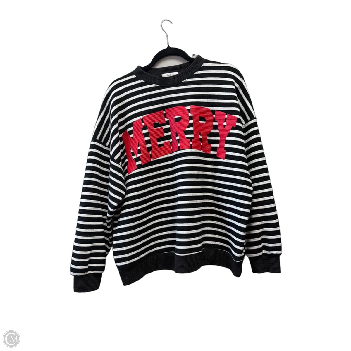 Sweatshirt Crewneck By Tres Bien In Striped Pattern, Size: S