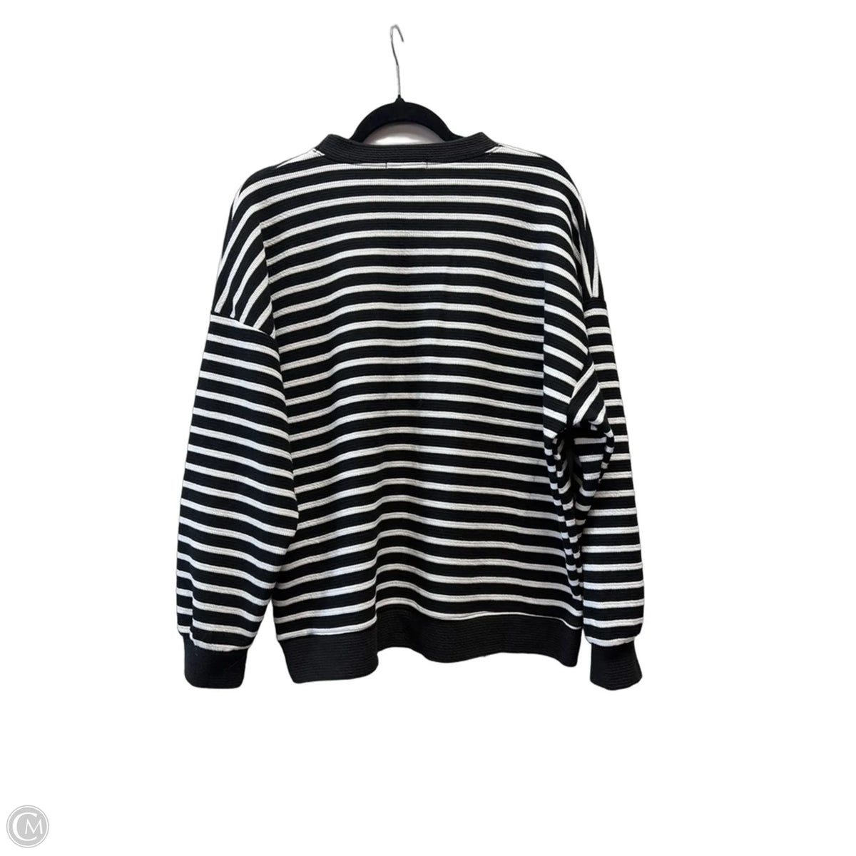 Sweatshirt Crewneck By Tres Bien In Striped Pattern, Size: S