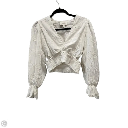 Blouse Long Sleeve By Cleobella In White, Size: S