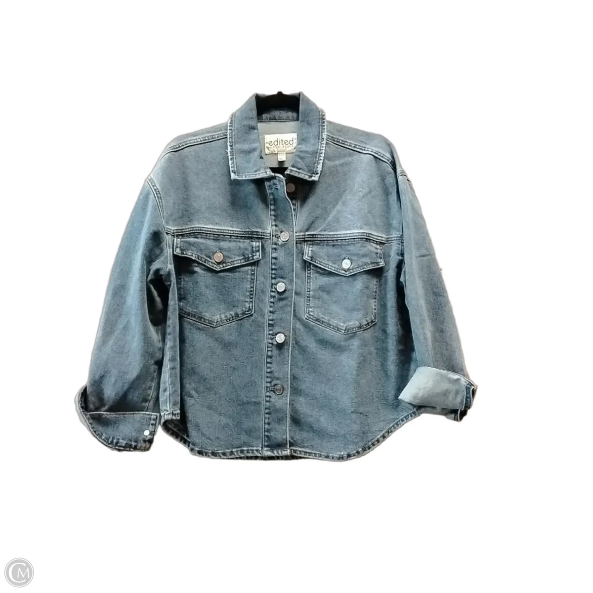 Jacket Denim By Edited In Blue Denim, Size: S