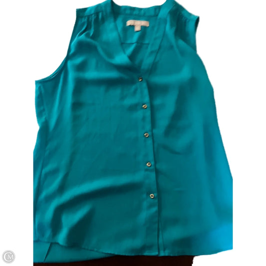 Blouse Short Sleeve By Banana Republic In Blue, Size: 10