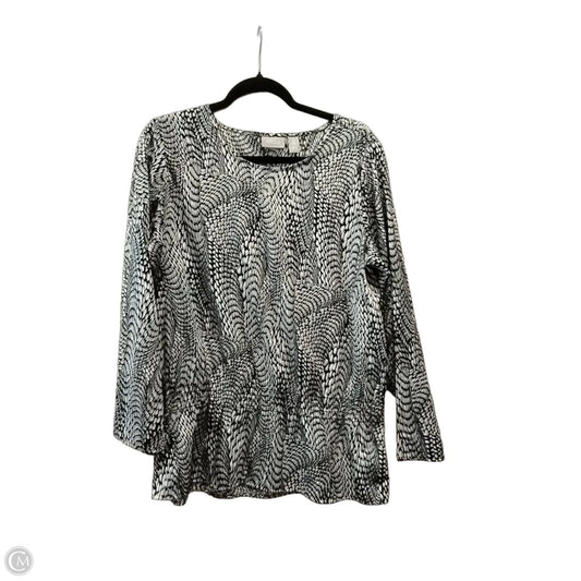 Blouse Long Sleeve By Chicos In Black, Size: L