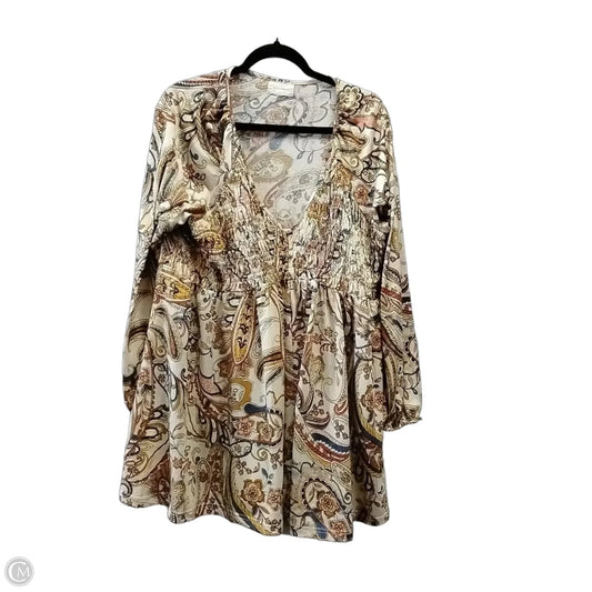Blouse Long Sleeve By Melloday In Paisley Print, Size: Xl