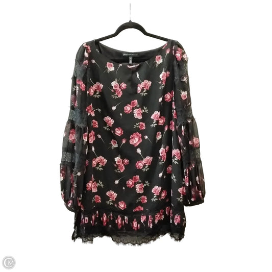 Blouse Long Sleeve By White House Black Market In Floral Print, Size: L