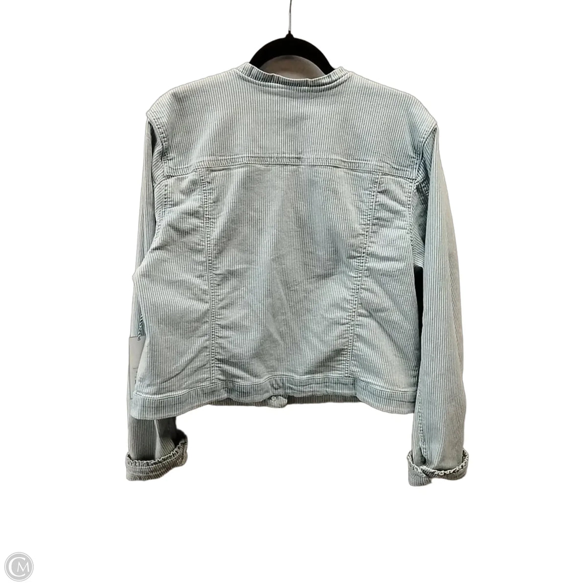 Jacket Denim By Draper James In Striped Pattern, Size: Xl
