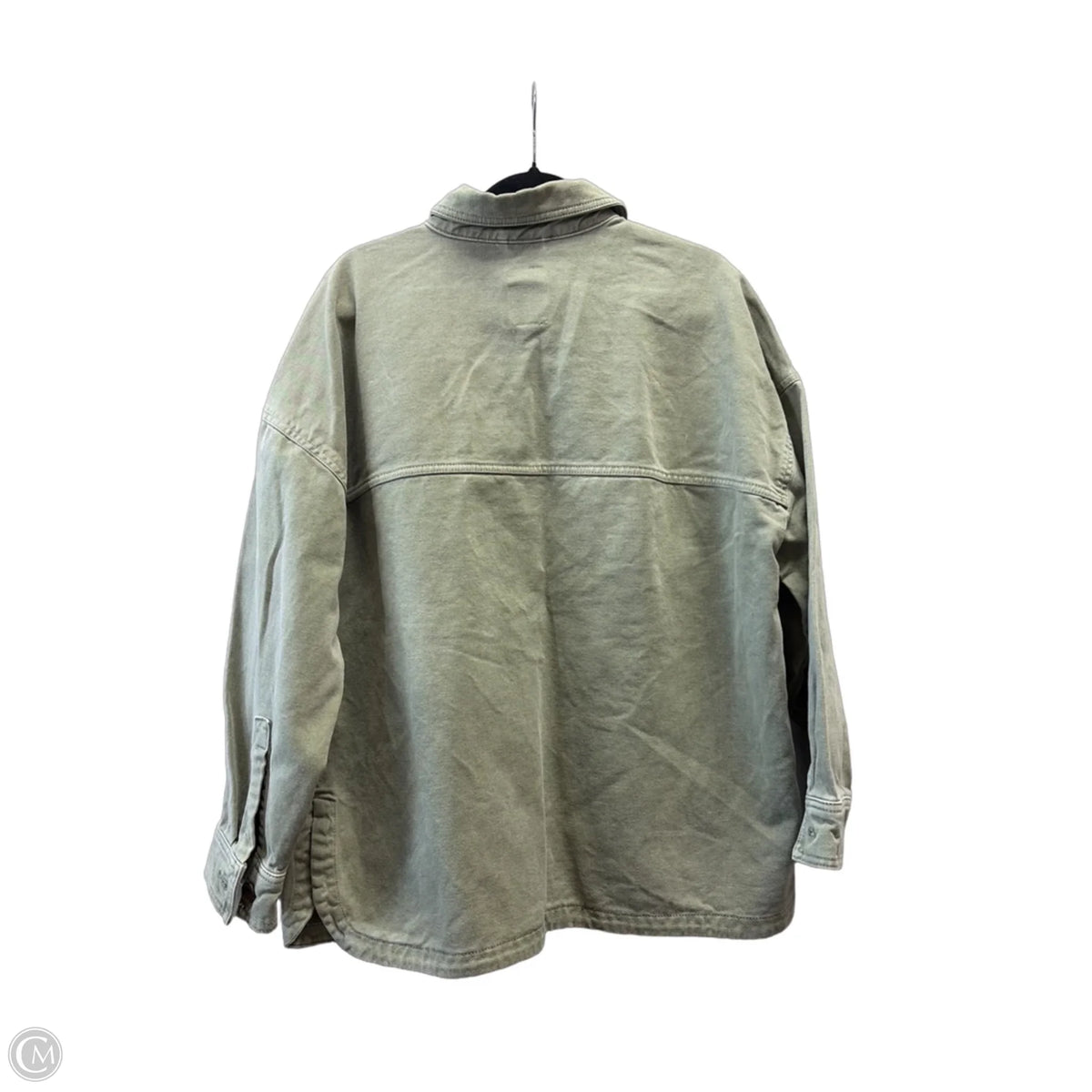 Jacket Denim By Gap In Green Denim, Size: L