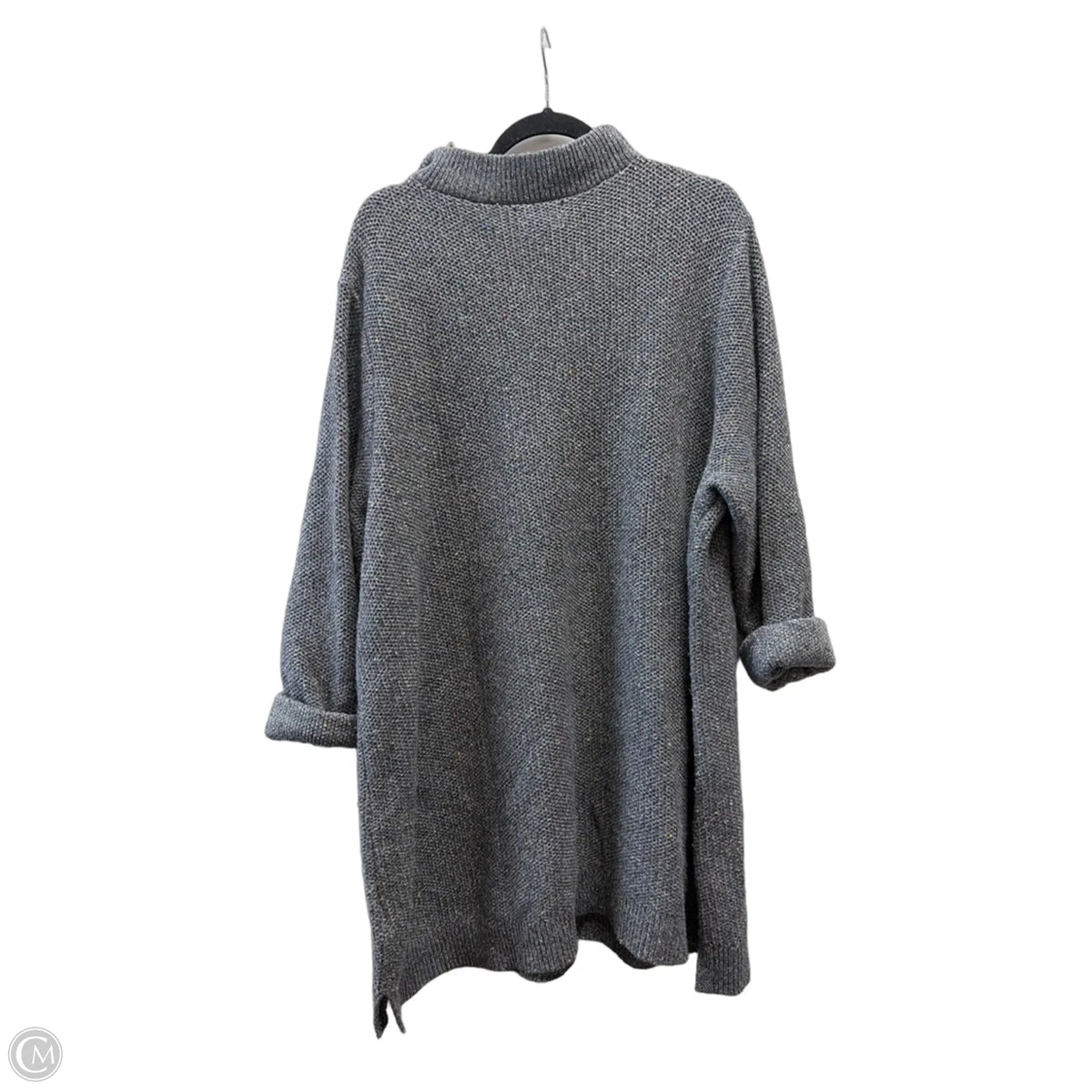 Sweater By Lands End In Grey, Size: 3x