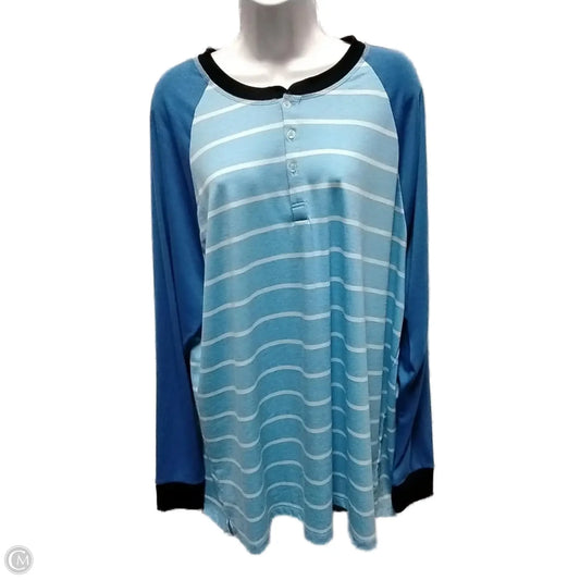 Top Short Sleeve By Lularoe In Striped Pattern, Size: 2x