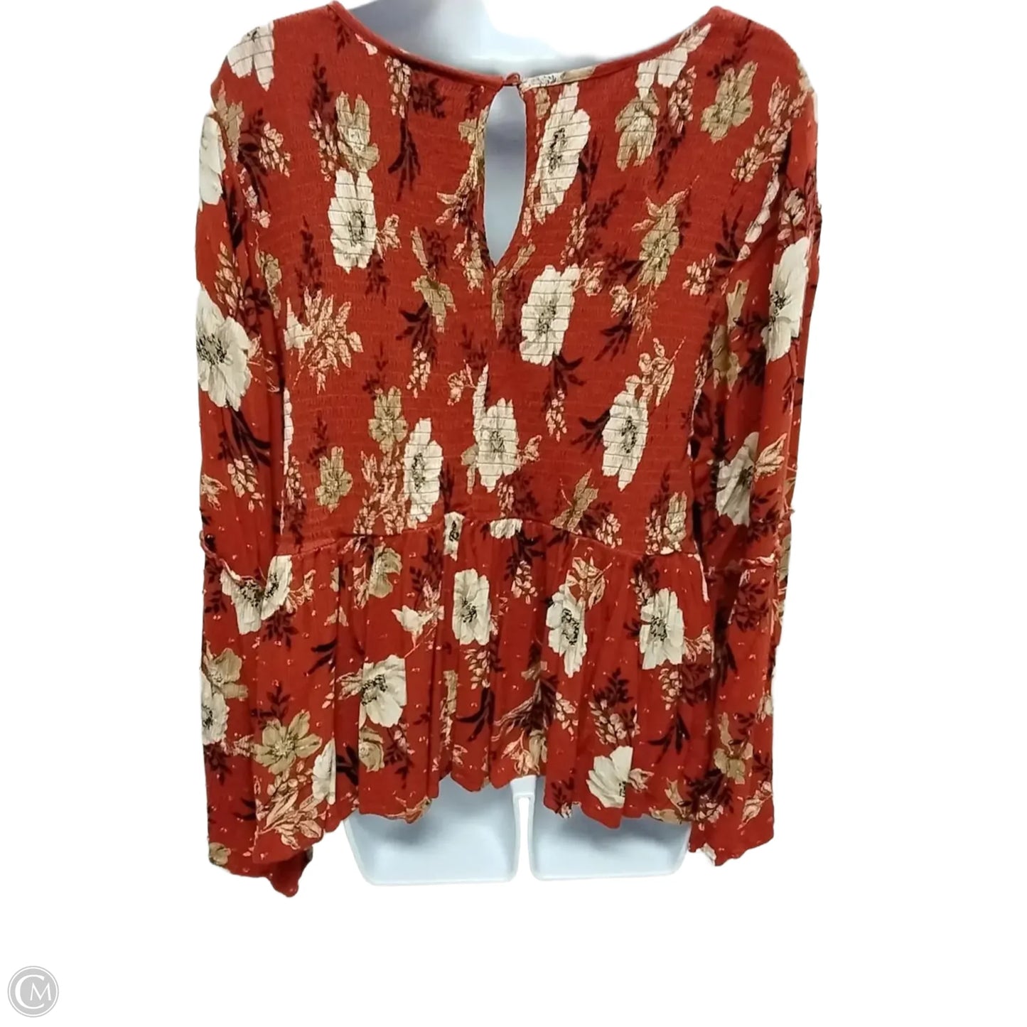 Blouse Long Sleeve By Torrid In Floral Print, Size: 3