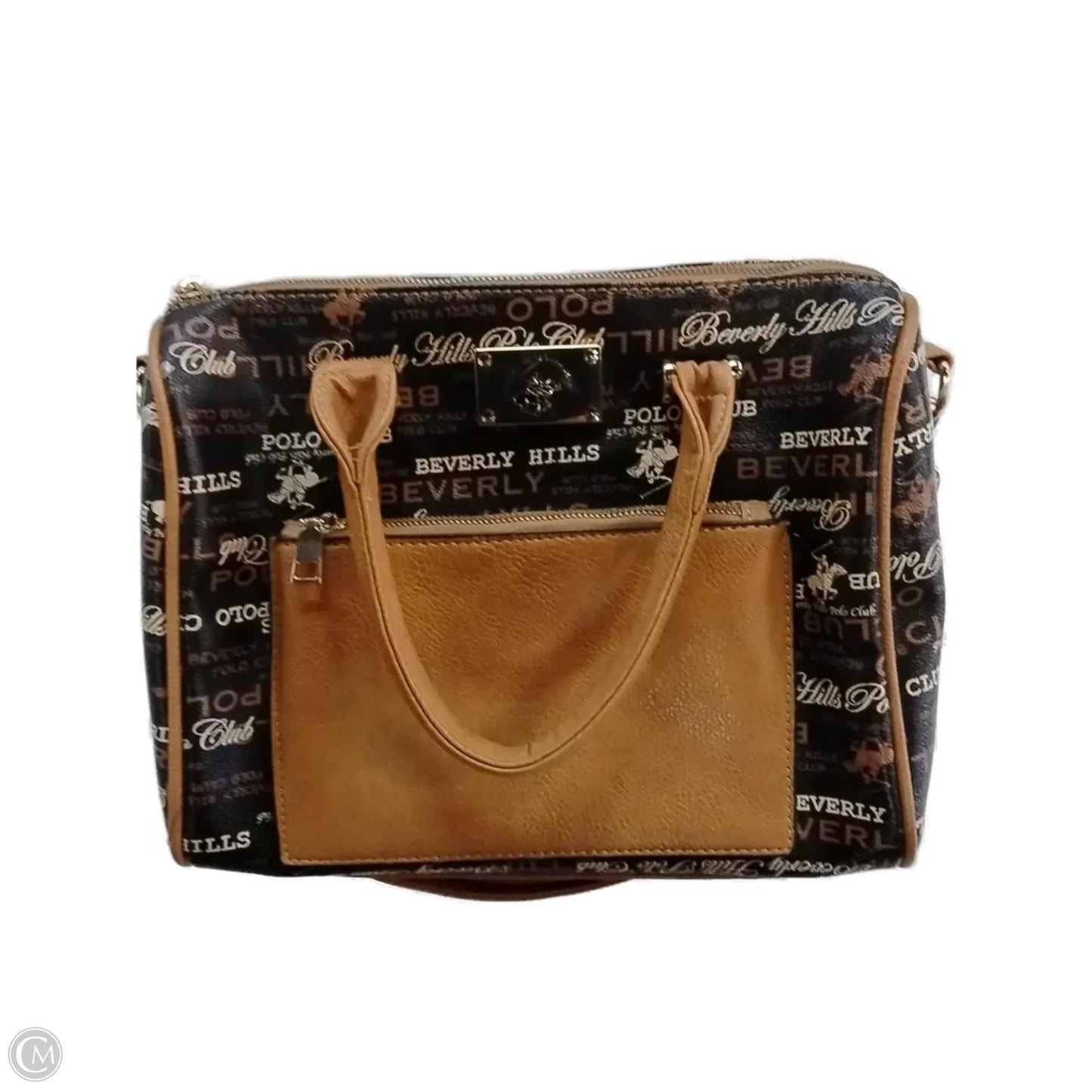 Handbag Leather By Beverly Hills Polo Club, Size: Medium